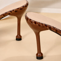 Sandales à Talons Croco Chics