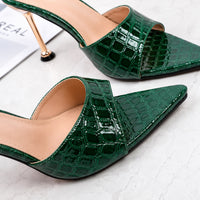 Sandales à Talons Croco Chics