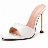 Sandales à Talons Croco Chics