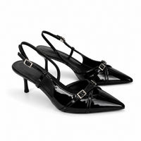 Sandales à Talons Pointus avec Fermeture à Sangle
