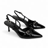 Sandales à Talons Pointus avec Fermeture à Sangle