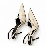 Sandales à Talons Pointus avec Fermeture à Sangle
