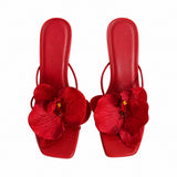 Sandales à Talons avec Fleur