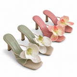 Sandales à Talons avec Fleur