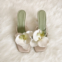Sandales à Talons avec Fleur