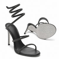 Sandales à Talons avec Sangle Enroulée