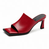 Sandales de Luxe en Cuir à Bout Ouvert