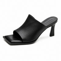 Sandales de Luxe en Cuir à Bout Ouvert