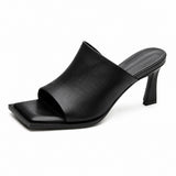 Sandales de Luxe en Cuir à Bout Ouvert