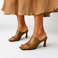Sandales de Luxe en Cuir à Bout Ouvert