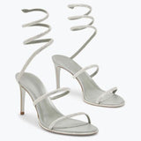 Sandales à Talons avec Sangle Enroulée