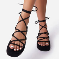 Sandale à Lacet Design avec Semelle Epaisse