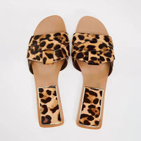 Sandale Leopard Style Pantoufle Élégante