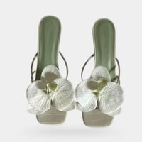 Sandales à Talons avec Fleur